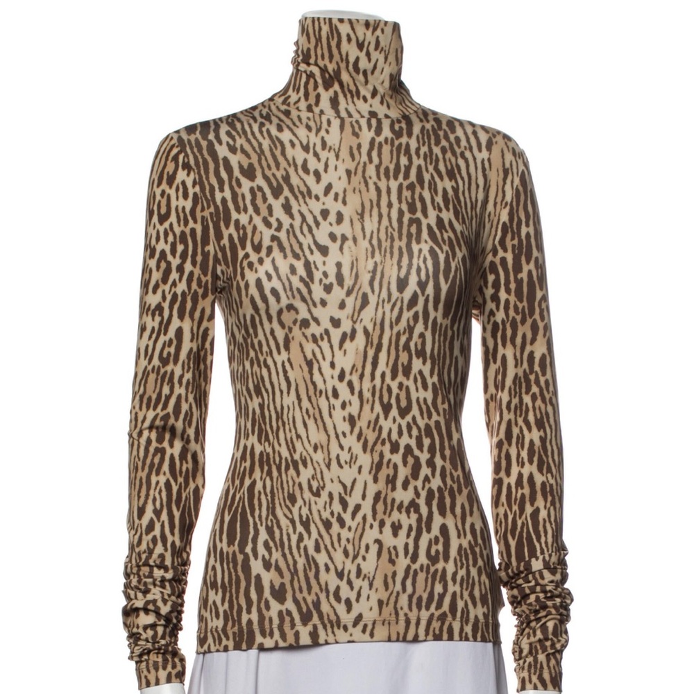 Zimmermann animal print zebra turtleneck top - NWOT